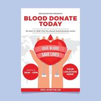 Blutspende für andere, um ein besseres Leben zu haben vektor
