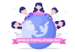 Abbildung zum Weltbevölkerungstag vektor
