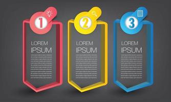 modern textruta mall banner infographics vektor