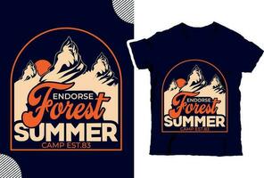 befürworten Wald Sommer- Lager ca. 83 Bergsteiger Wanderer Backpacker Silhouette Vektor von ein Bergsteiger t Hemd Design