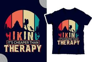 vandring t-shirt design, t-shirt design vektor