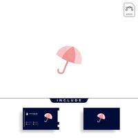 Regenschirm Icon Design Clipart Illustration kostenlose Visitenkartendesign vektor