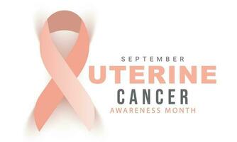Gebärmutter- Krebs Bewusstsein Monat. Hintergrund, Banner, Karte, Poster, Vorlage. Vektor Illustration.