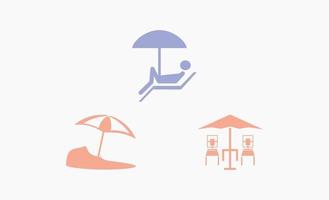 Regenschirm Strand Icon Design Vektor