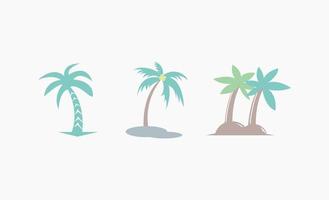Kokos- und Palmen-Icon-Design-Vektor vektor