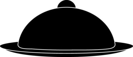 Restaurant Glocke im schwarz und Weiß Farbe. Glyphe Symbol oder Symbol. vektor