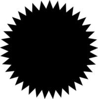 isolerat svart klistermärke i platt stil. vektor
