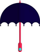 öffnen Regenschirm Symbol mit Griff im isoliert. vektor