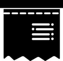 Papier Kassenbon oder Rechnung Symbol im schwarz und Weiß Farbe. vektor