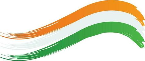 indisk flagga Färg målad vågor. vektor