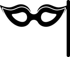 Symbol von Auge Maske im eben Stil. vektor