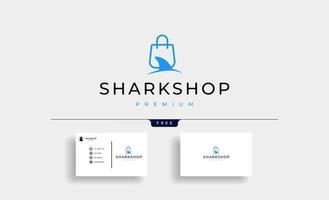 Hai Shop Tasche Logo Design Vector Illustration vector