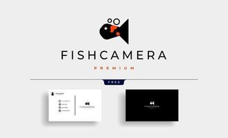 fisk kamera logotyp design vektorillustration vektor