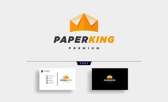 Papierkönig Logo Icon Design Vector Illustration