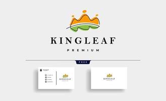 König Blatt Logo Vektor Design Illustration Kostenloses Visitenkartendesign