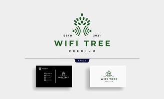 Baum-WLAN-Logo-Design-Vektor vektor