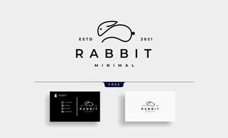 Hase oder Kaninchen-Logo-Linien-Vektor-Design vektor