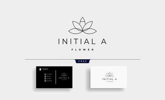 brev en blomma linje minimal logo design illustration vektor