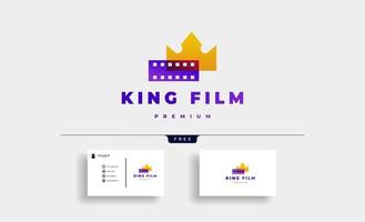 König Film Logo Design Vektor Icon Illustration