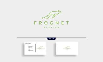 Frosch Internetverbindung Logo-Design vektor