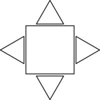 platt stil svart linje konst geometrisk element. vektor