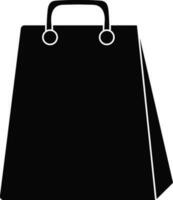schwarz und Weiß Einkaufen Tasche. vektor