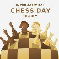 vektor internationell schack dag mall illustration