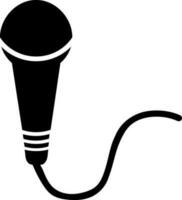 Vektor Mikrofon Glyphe Symbol.