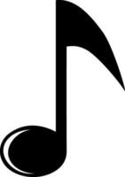 Vektor Musik- Hinweis Symbol im eben Stil.