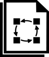 Vektor Papier dokumentieren Symbol im eben Stil.