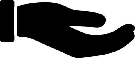schwarz Glyphe Symbol von Mensch Hand. vektor