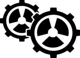 Vektor radioaktiv Symbol im eben Stil.