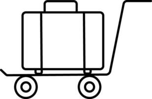 Gepäck Wagen oder Trolley Zeichen oder Symbol. vektor