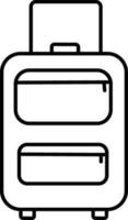 platt illustration av resa väska. vektor