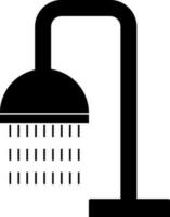 svart och vit piktogram av dusch huvud. vektor