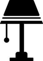 Tabelle oder Fußboden Lampe Symbol im eben Stil. vektor