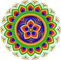 Illustration von bunt Blumen- Mandala Design. vektor