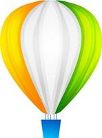 indisch Flagge Farben heiß Luft Ballon Design. vektor