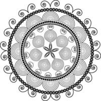 Blumen- Mandala Design, Vektor Illustration.