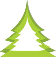 kreativ jul träd i grön Färg. vektor