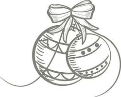 grå Färg dekorativ boll för jul. vektor