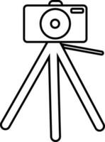 Video Kamera Symbol mit Stand zum Kinematographie Konzept. vektor