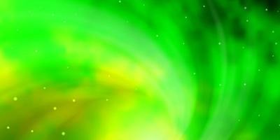 ljusgrön gul vektorbakgrund med färgglada stjärnor vektor