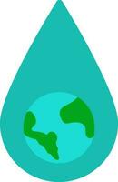 vatten är liv, spara vattenbesparing jord begrepp. vektor