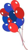 rot und Blau Luftballons Design. vektor