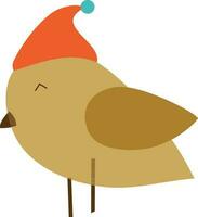 abstrakt Entwerfen Vogel tragen Santa Hut. vektor