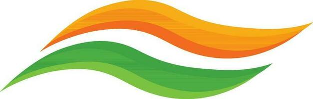 indisch Flagge Farbe Wellen zum Republik Tag Feier. vektor