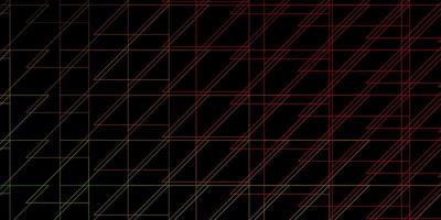 mörkgrön röd vektor bakgrund med linjer