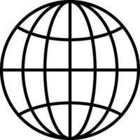 Erde Globus im schwarz Linie Kunst Illustration. vektor