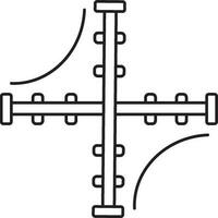 Hyperbel Handlung Symbol im eben Stil. vektor